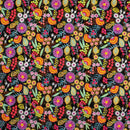 Black Colour Multi Thread  Embroidered [Area 40 inches]Georgette Fabric