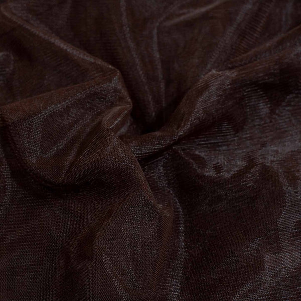 Coffee Brown Colour Dyed Mono Net Fabric 48 inch Width