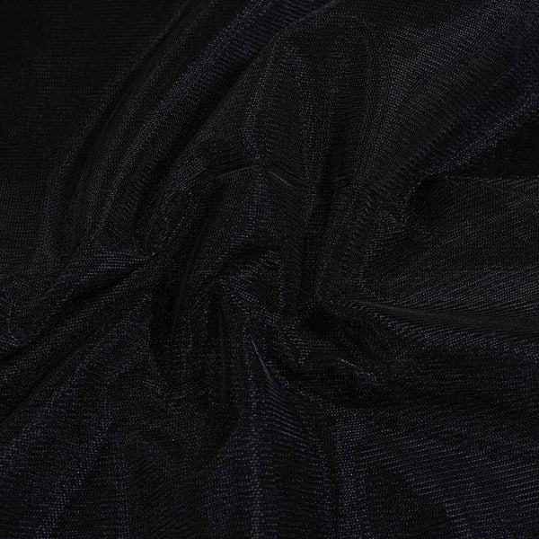 Black Colour Dyed Mono Net Fabric 48 inch Width