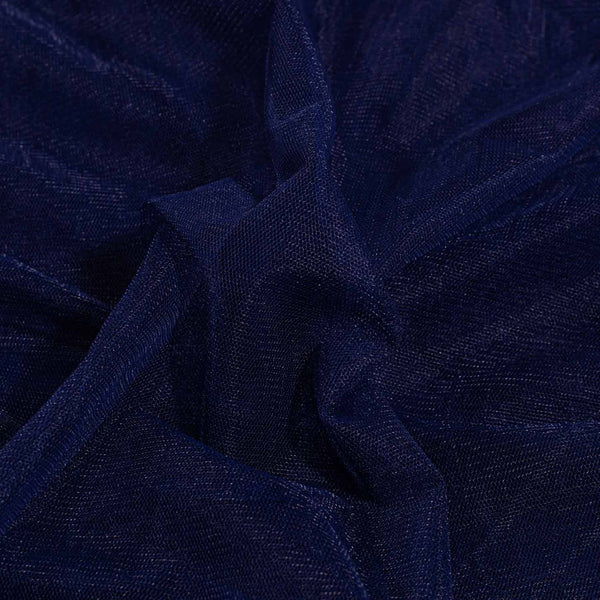 Navy Blue Colour Dyed Mono Net Fabric 48 inch Width