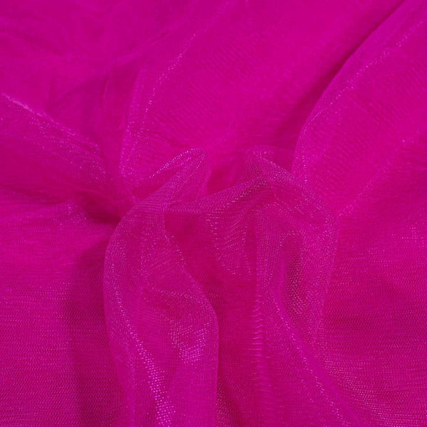 Hot Pink Colour Dyed Mono Net Fabric 48 inch Width