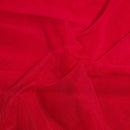 Poppy Red Colour Dyed Mono Net Fabric 48 inch Width