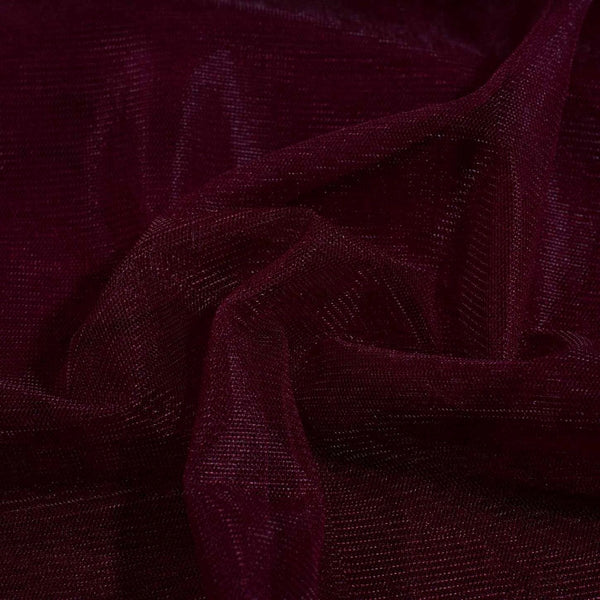 Plum Colour Dyed Mono Net Fabric 48 inch Width