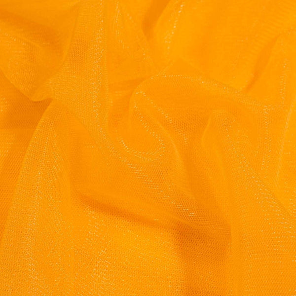 Golden Orange Colour Dyed Mono Net Fabric 48 inch Width