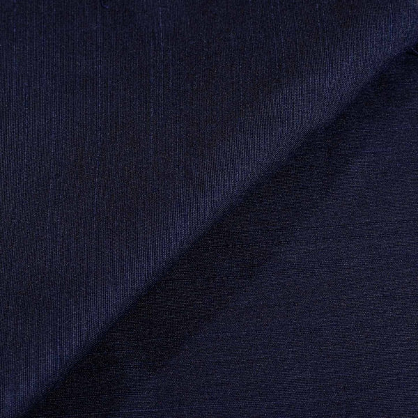 Navy Blue Colour Spun Dupion (Artificial Raw Silk) Fabric