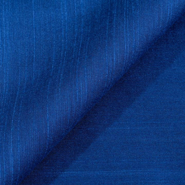 Imperial Blue Colour Spun Dupion (Artificial Raw Silk) Fabric