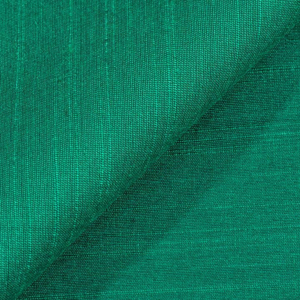Emerald Green Colour Spun Dupion (Artificial Raw Silk) Fabric