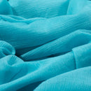 Sky Blue Colour Crushed Chiffon Type Plain Dyed Viscose Fabric