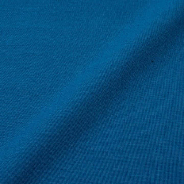 Ocean Blue Colour Plain Dyed Pick & Pick South Cotton Fabric