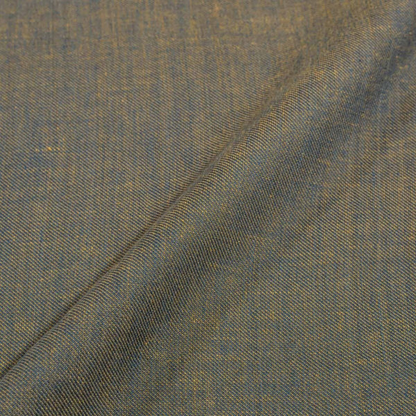 Blue Yellow Mix Tone Denim Feel Twill Cotton Fabric 