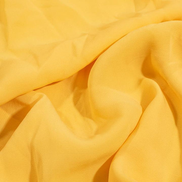 Lime Yellow Colour Rayon Feel Flowy Polyester Fabric