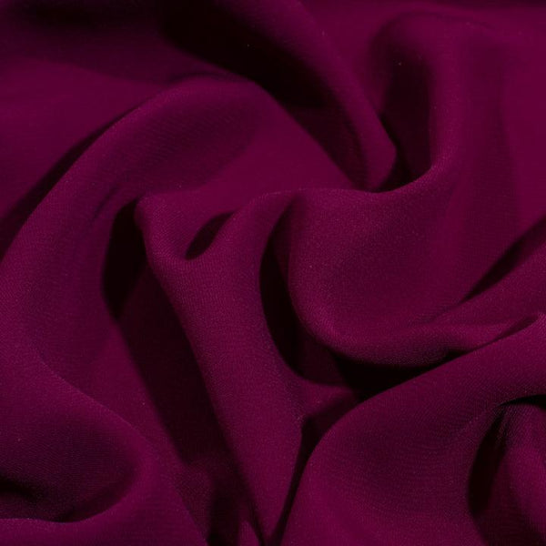 Wine Colour Rayon Feel Flowy Polyester Fabric