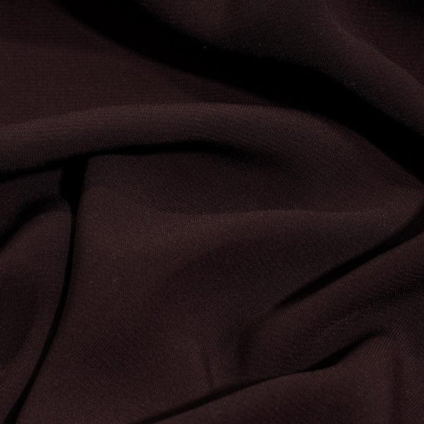 Coffee Colour Rayon Feel Flowy Polyester Fabric