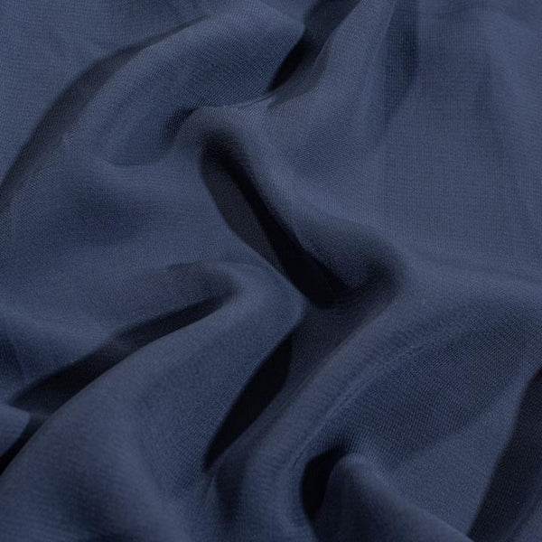 Blue Horizon Colour Rayon Feel Flowy Polyester Fabric
