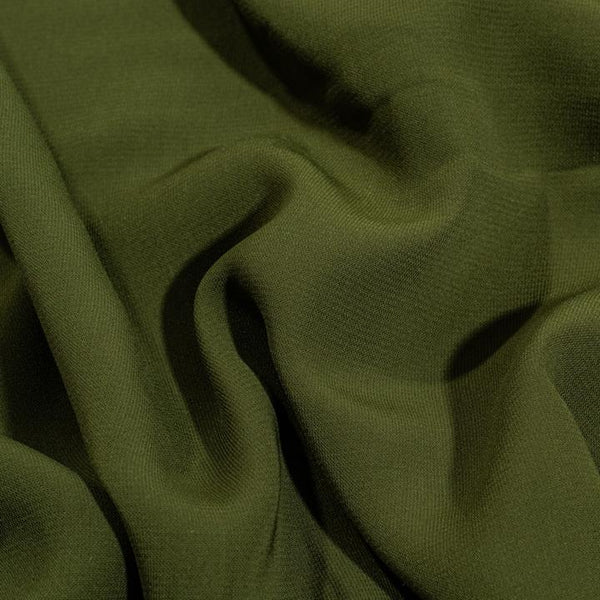 Mehndi Green Colour Rayon Feel Flowy Polyester Fabric