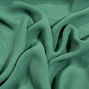 Green Spruce Colour Rayon Feel Flowy Polyester Fabric