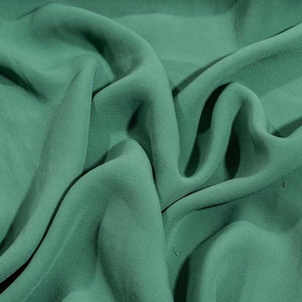 Green Spruce Colour Rayon Feel Flowy Polyester Fabric