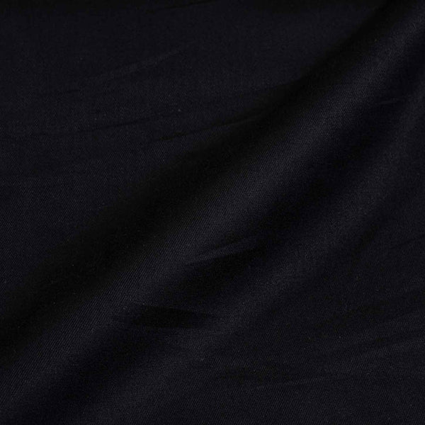 Carbon Black Colour Plain Tencel x Tencel Cotton Fabric