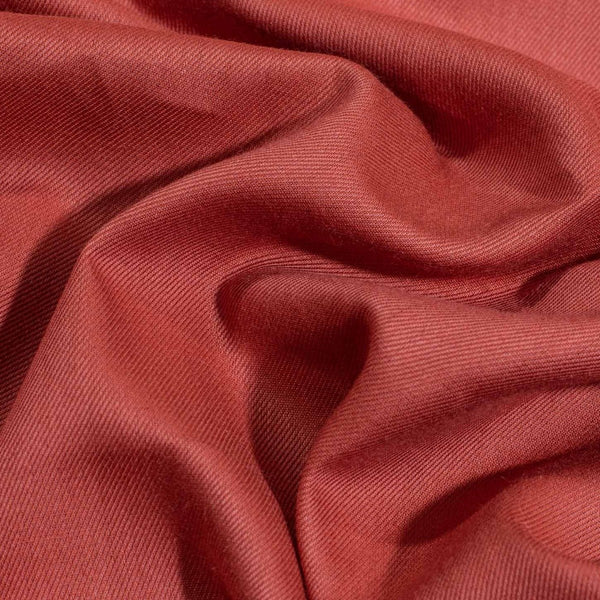 Coral Colour Plain Tencel x Tencel Cotton Fabric