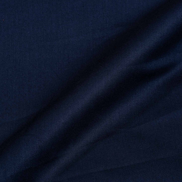 Midnight Blue Colour Plain Tencel x Tencel Cotton Fabric