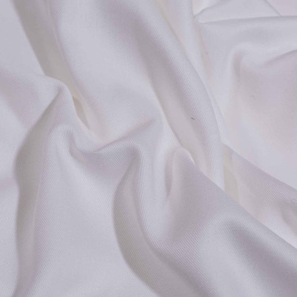 Pearl White Colour Plain Tencel x Tencel Cotton Fabric