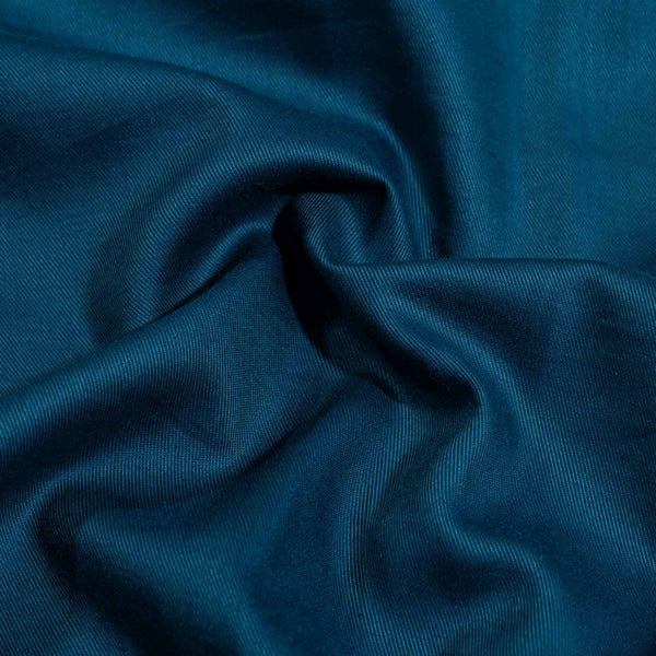 Teal Blue Colour Plain Tencel x Tencel Cotton Fabric