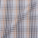 Grey Beige Colour Checks Cotton Shirting Fabric 56 inch Width