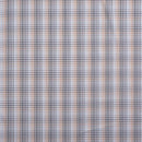 Grey Beige Colour Checks Cotton Shirting Fabric 56 inch Width