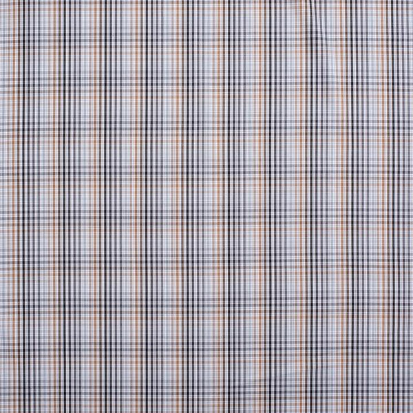 Grey Beige Colour Checks Cotton Shirting Fabric 56 inch Width