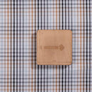 Grey Beige Colour Checks Cotton Shirting Fabric 56 inch Width