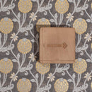 Grey Colour Gold Alfi Jaal Chanderi Silk Feel Banarasi Brocade Fabric 