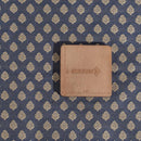 Denim Blue Colour Gold Floral Butti Design Silk Feel Banarasi Brocade Fabric 56 inch Width