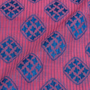 Pink Colour Geometric Print Chanderi Feel Fancy Jacquard Cotton Fabric