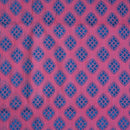 Pink Colour Geometric Print Chanderi Feel Fancy Jacquard Cotton Fabric