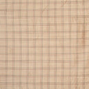 Beige Colour Rib Checks Artificial Raw Silk Fabric