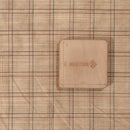 Beige Colour Rib Checks Artificial Raw Silk Fabric