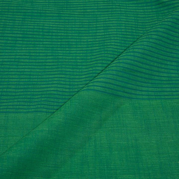 Green Half and Half  Plain Slub Cotton Fabric