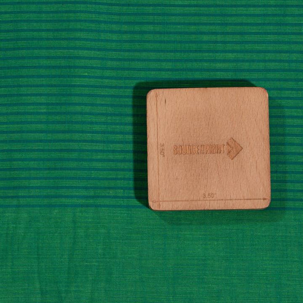 Green Half and Half  Plain Slub Cotton Fabric