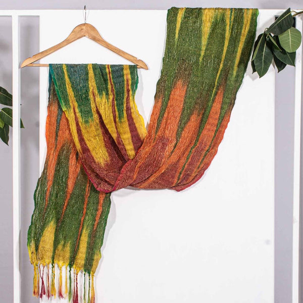 Multi Colour Crush Tissue Kora Dupatta