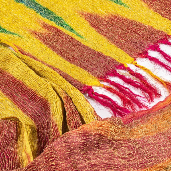 Multi Colour Crush Tissue Kora Dupatta
