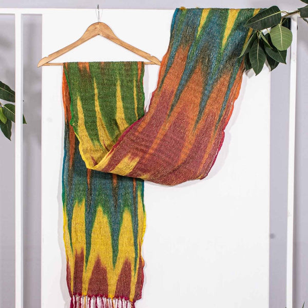 Multi Colour Crush Tissue Kora Dupatta