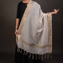 Dyeable Big Zari Patta Border Chanderi Feel Dupatta