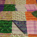 Multi Colour Kantha work Applique Cotton Fabric Dupatta