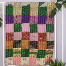 Multi Colour Kantha work Applique Cotton Fabric Dupatta