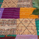 Multi Colour Kantha work Applique Cotton Fabric Dupatta