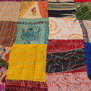 Multi Colour Kantha work Applique Cotton Fabric Dupatta