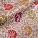 Beige Brown Colour Floral Jaal Print With Border Chanderi Feel Dupatta