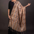 Beige Brown Colour Chanderi Feel Dupatta