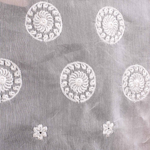 Dyeable Mughal Embroidered Chanderi Feel Dupatta