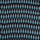 Black Colour Handloom Washed Cotton Ikat Fabric 